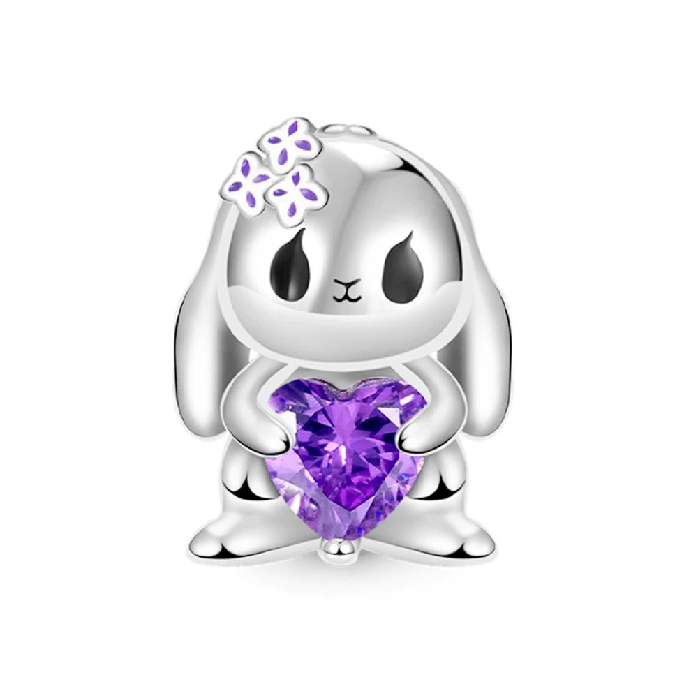 Bunny Charm and Purple Heart