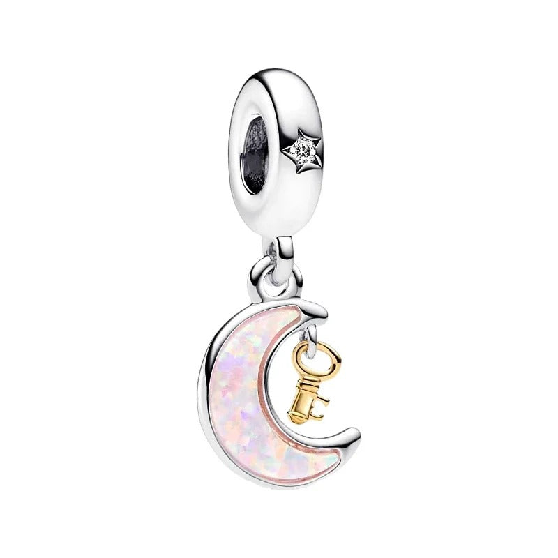 Pink Moon and Key Charm