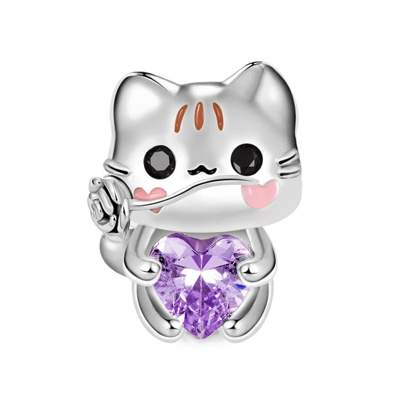 Kitten Charm and Purple Heart