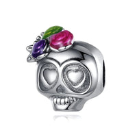 Thumbnail for Skull With Flowers Charm