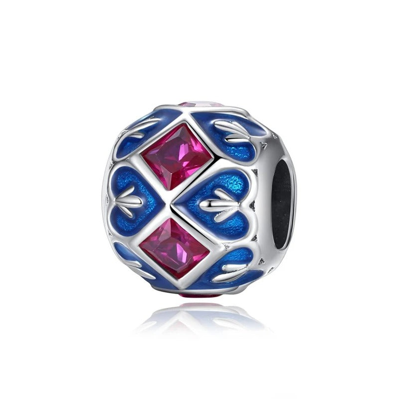 Diamond and Hearts Sphere Charm