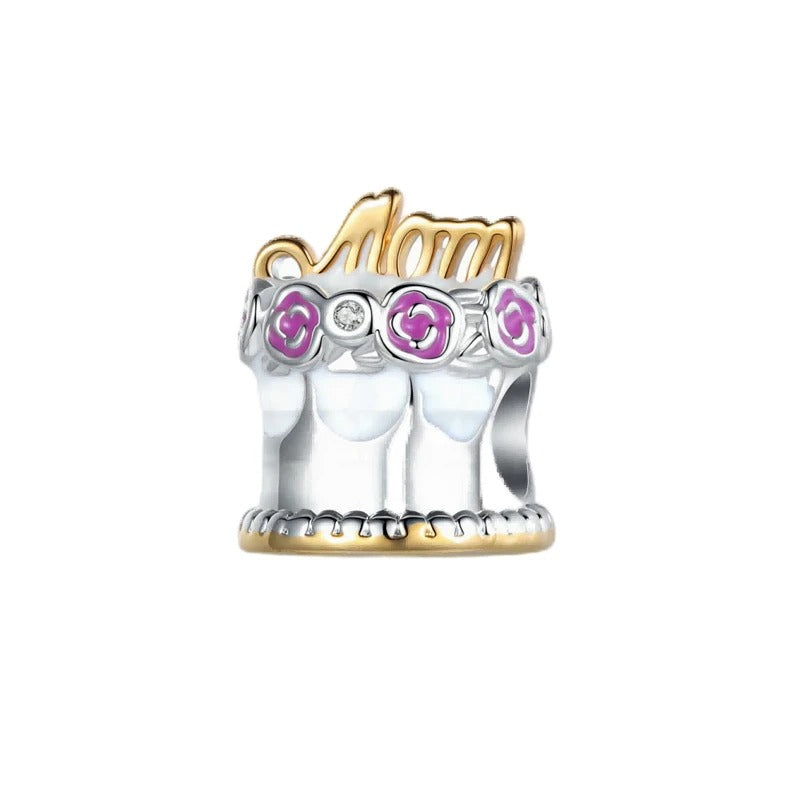 Birthday Cake "Mom" Charm