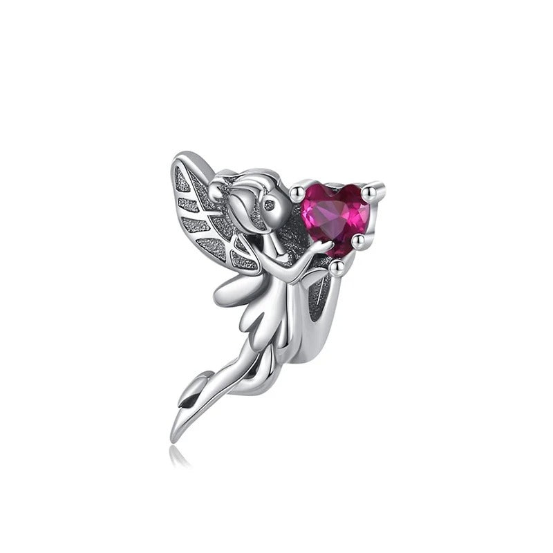 Tinker Bell and Pink Heart Charm