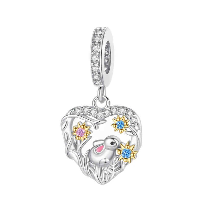 Heart and Bunny Charm