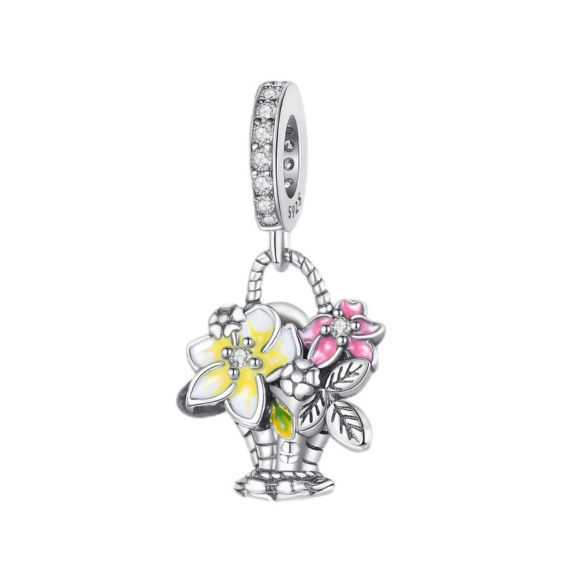 Flower Basket Charm