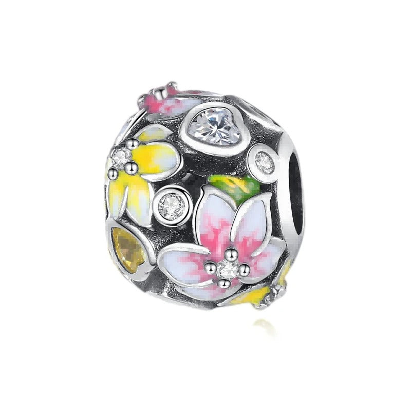 Flowers & Hearts Sphere Charm