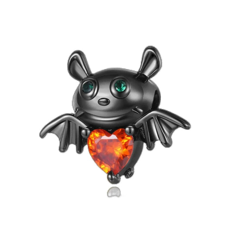 Bat and Heart Charm