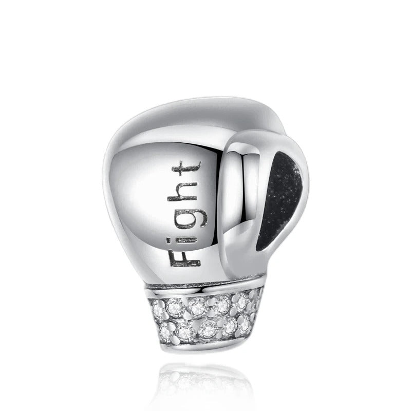 "Fight" Boxing Glove Charm