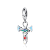 Thumbnail for Blue Egyptian Cross & Eye of Horus Charm