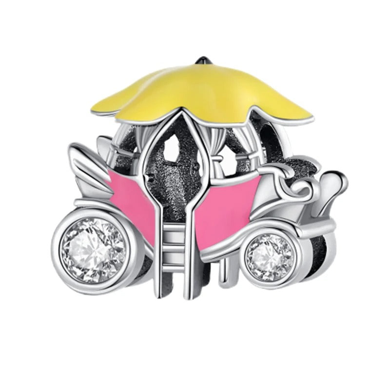 Pink Carriage Charm