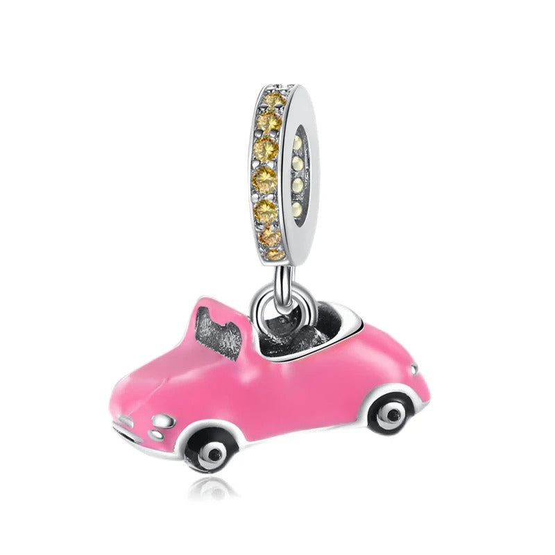 Pink Baby Carriage Charm