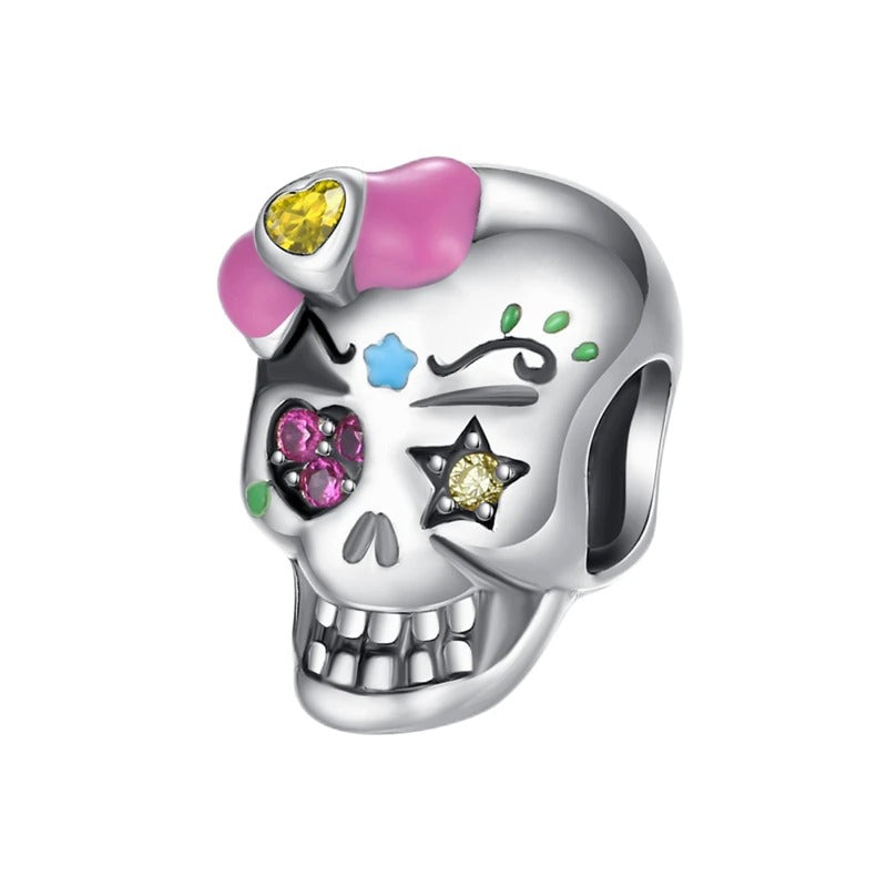 Skull with Heart Charm