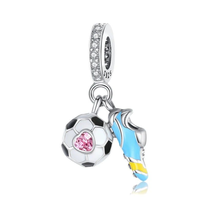 Soccer Ball and Soccer Shoe Charm