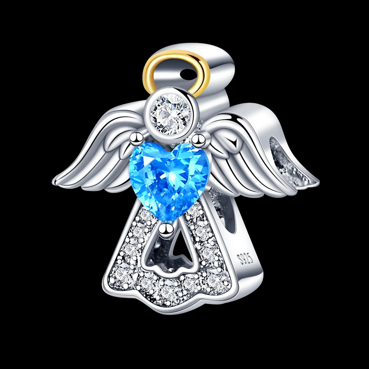 Guardian Angel and Blue Heart Charm