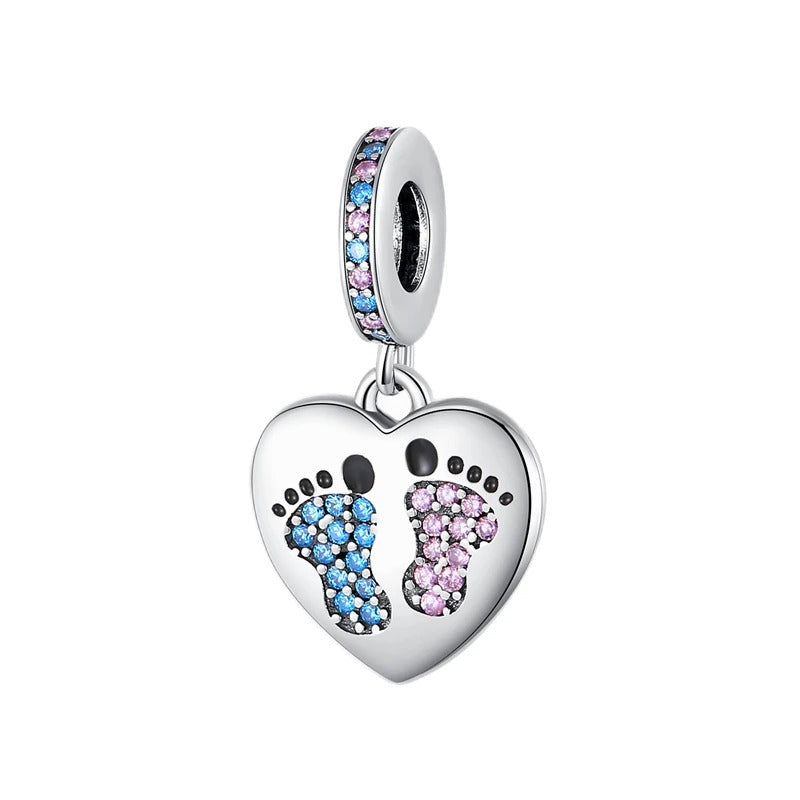 Son and Daughter Heart Charm