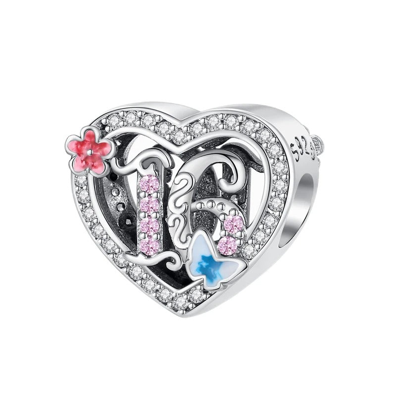 16th Birthday Heart Charm