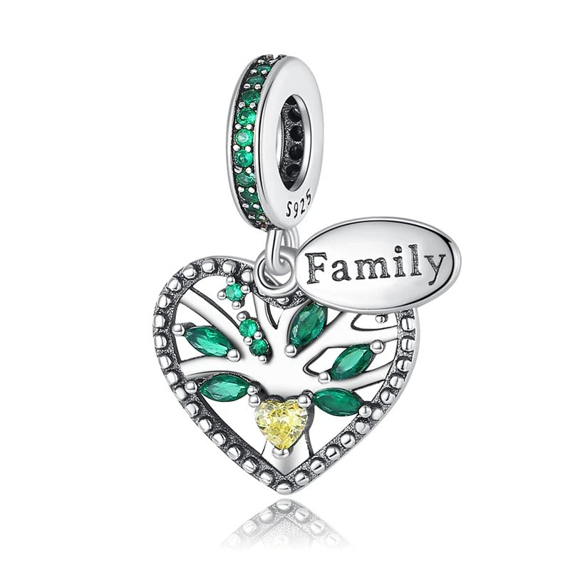 Heart Tree of Life "Family" Charm