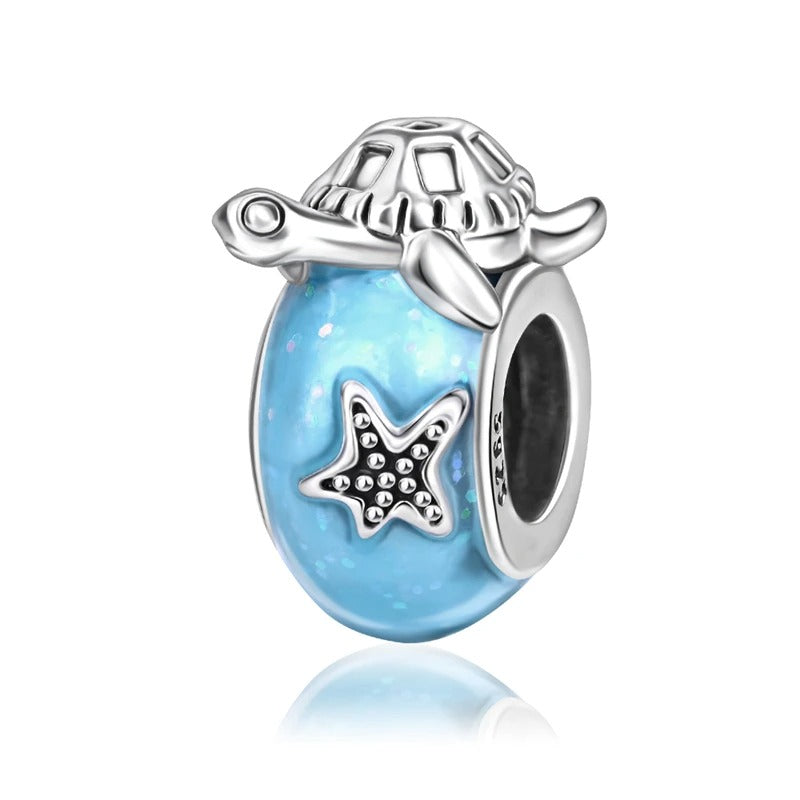 Turtle and Starfish Charm