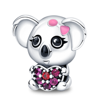 Thumbnail for Pink Heart Koala Charm