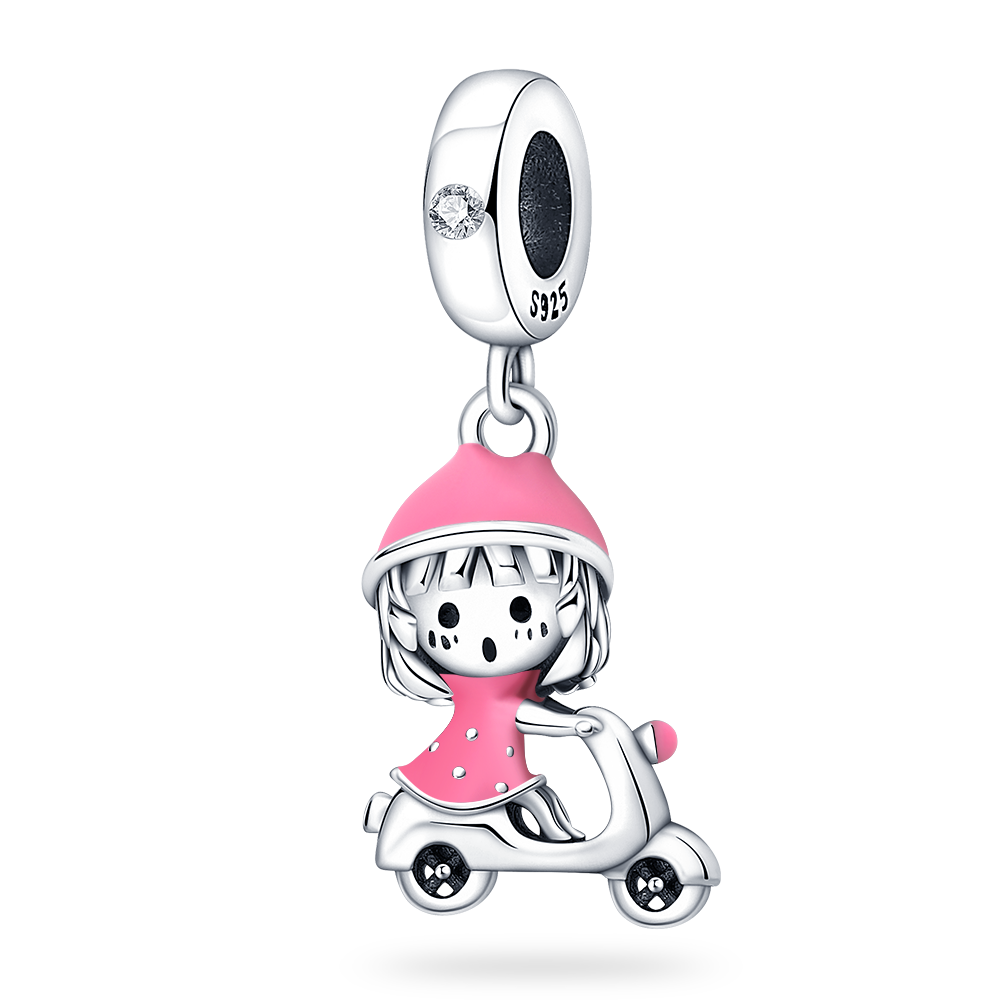 Girl on Wheels Adventure Charm