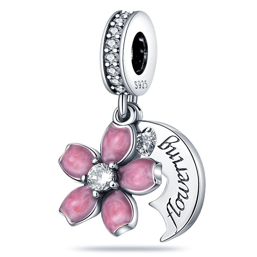 "Flowering" Pink Daisy Charm