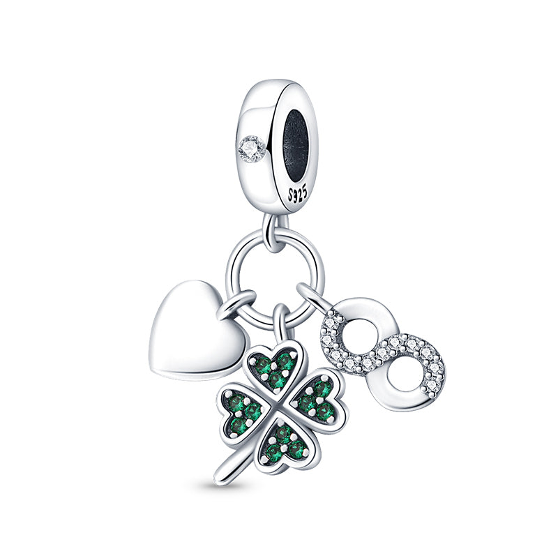 Heart, Clover, and Infinity Charm