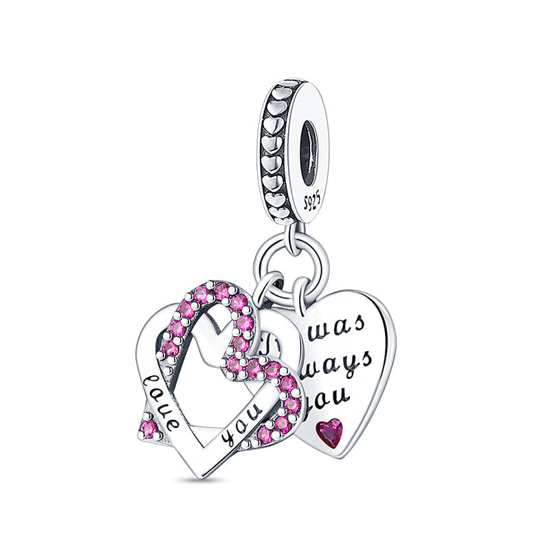 Magic Heart "Love You" Charm