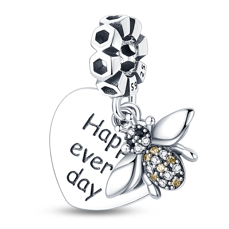 "Happy Ever Day" Bee Charm