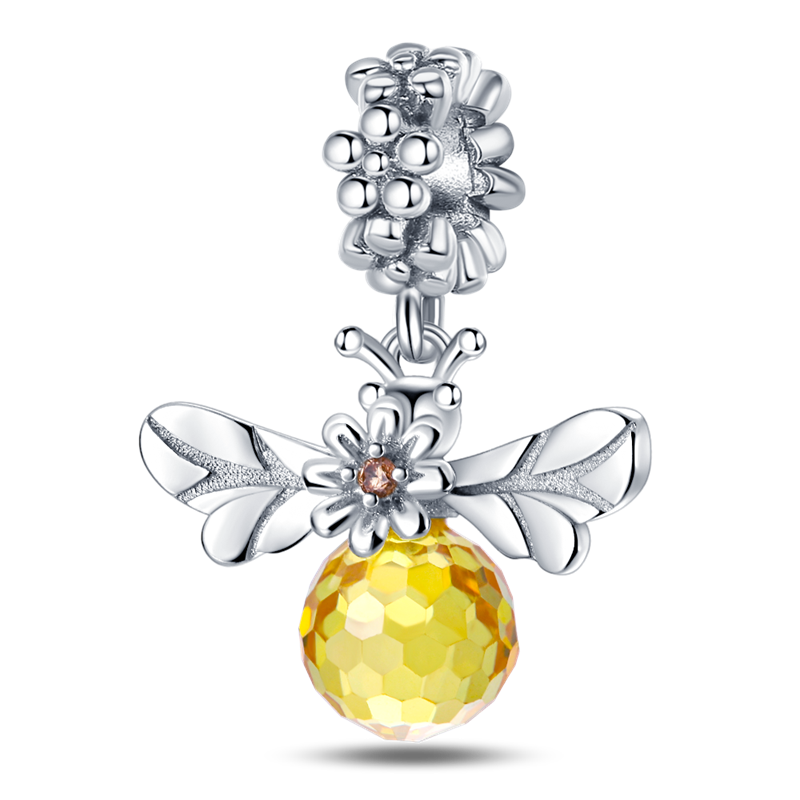 Yellow Bee Charm