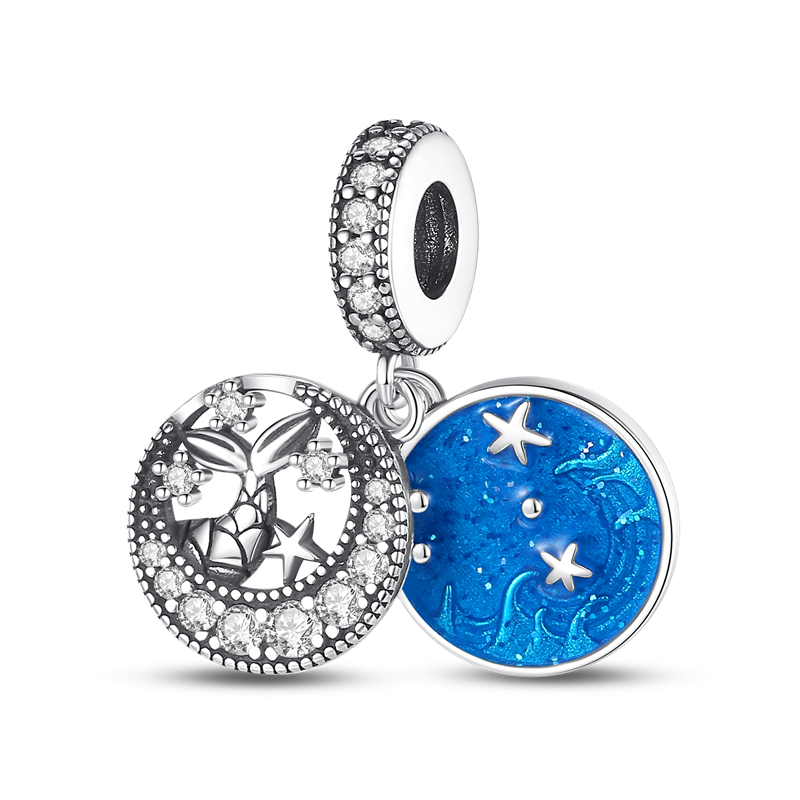 Mermaid & Moon Charm