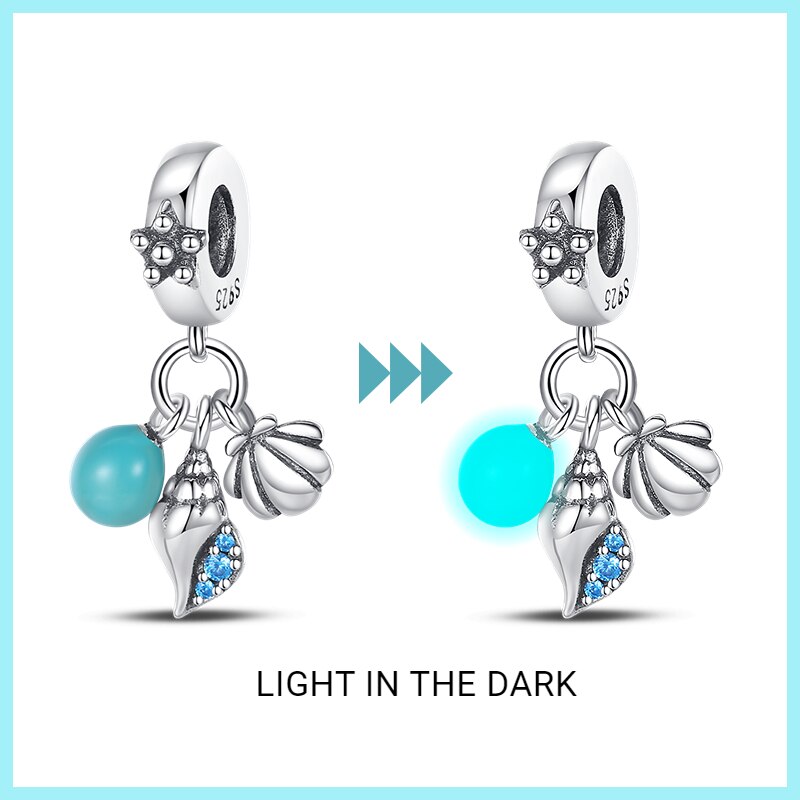 Glowing Pearl & Shell Charm