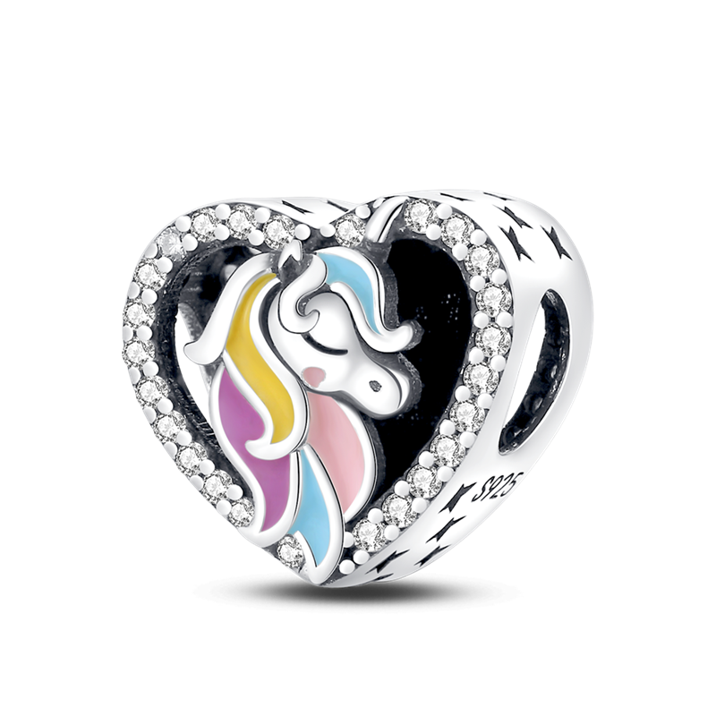 Unicorn Heart Charm