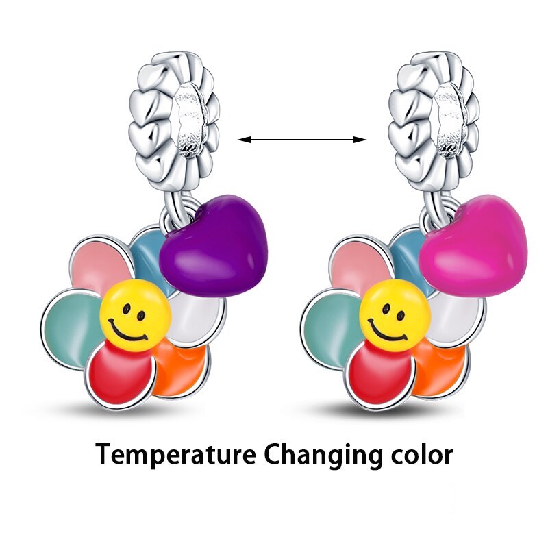 Smiling Fluorescent Flower Charm