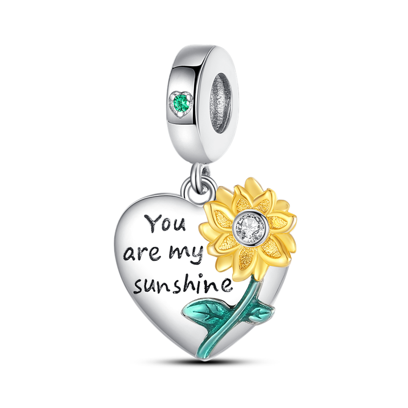 "You Are My Sunshine" Heart Charm