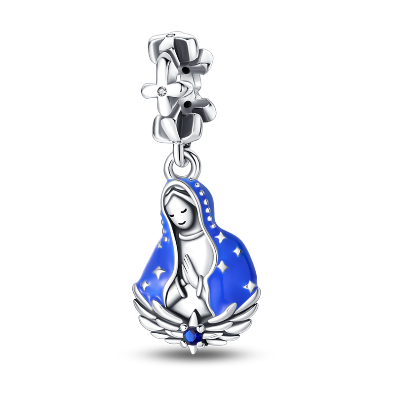 Blue Virgin Mary Charm