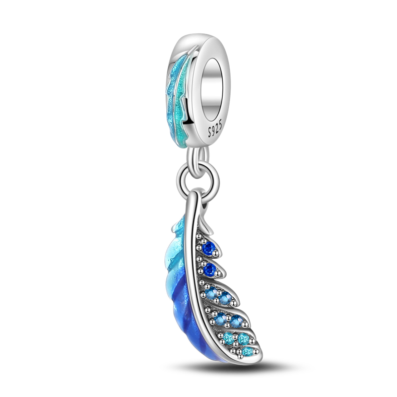 Magic Blue Feather Charm