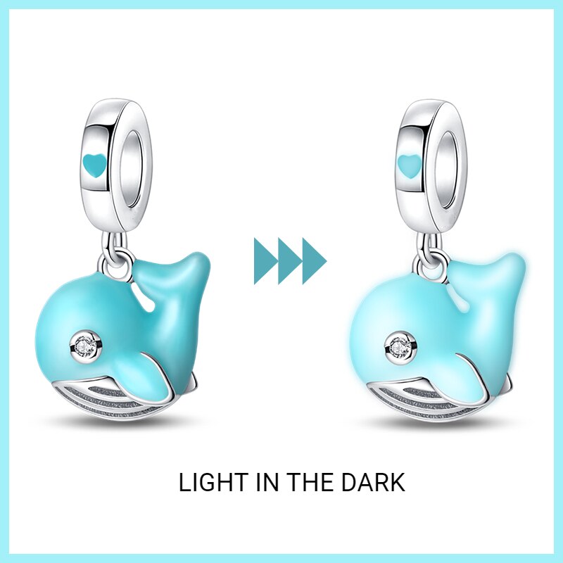 Glowing Whale Charm