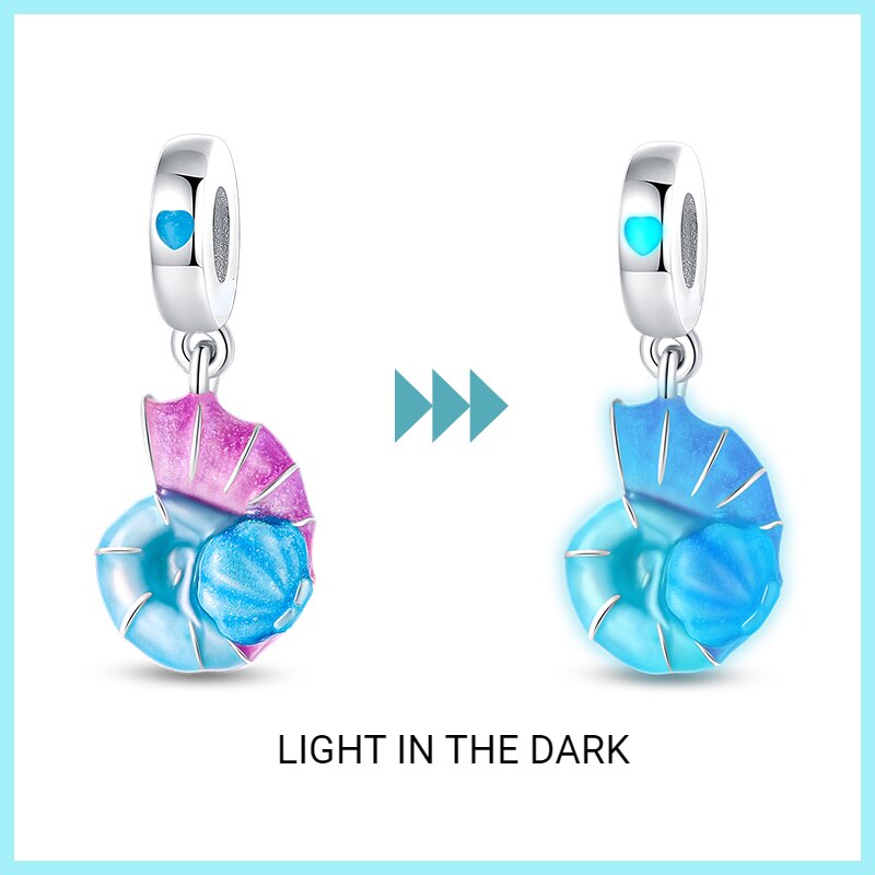 Fluorescent Sea Snail Charm