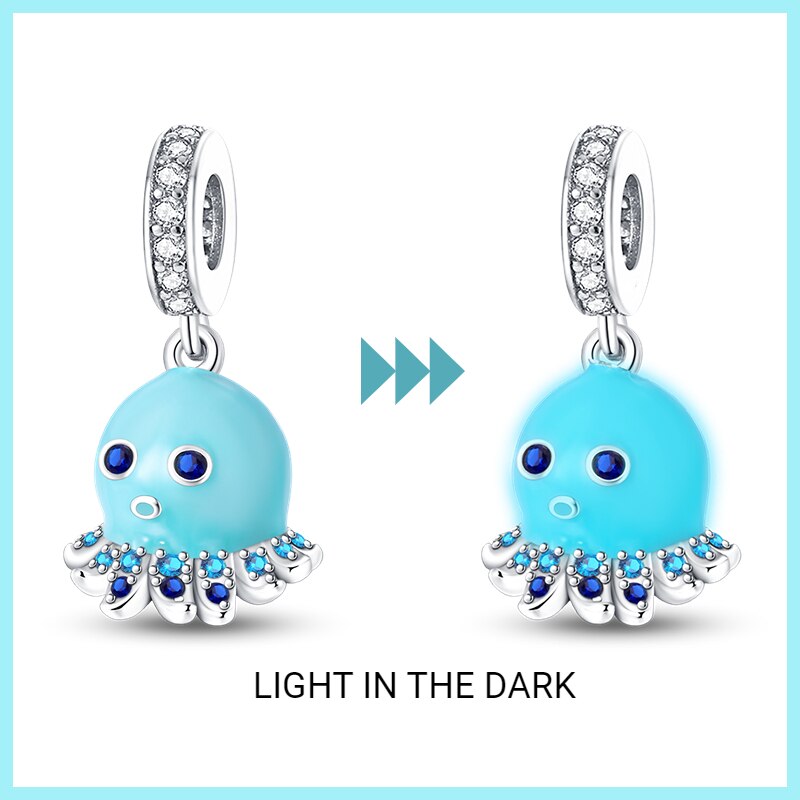 Fluorescent Octopus Charm