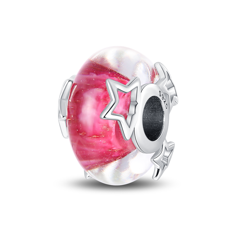 Pink Star Bead Charm