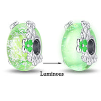 Thumbnail for Fluorescent Green Flowers Bead Charm