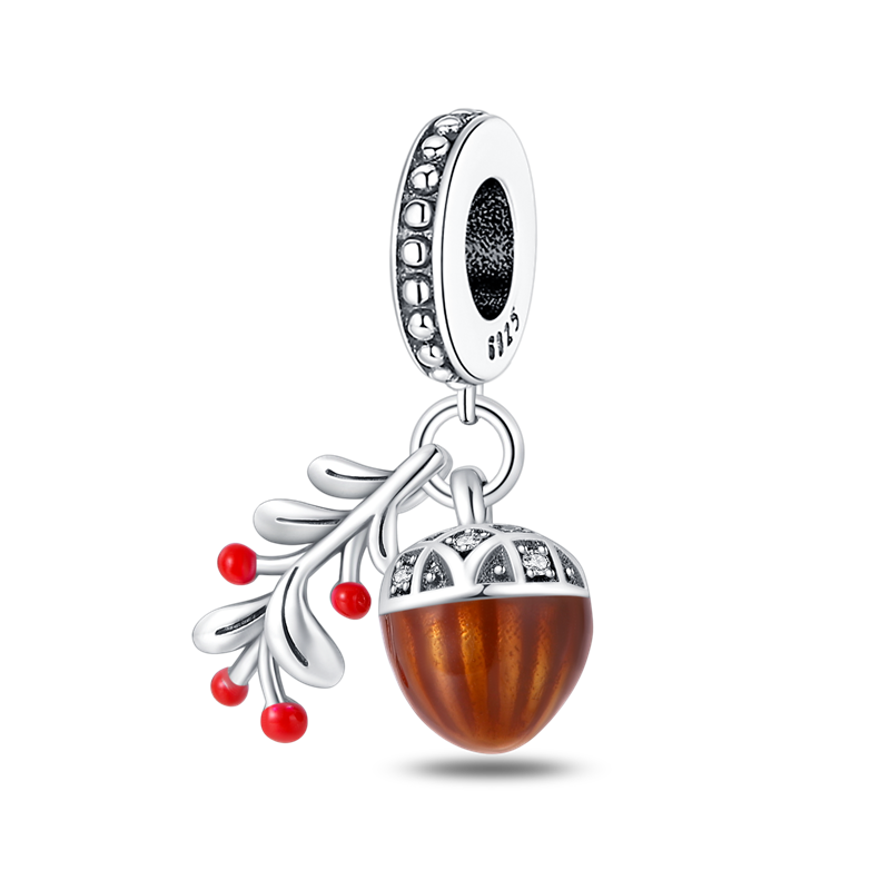 Acorn and Leaf Charm