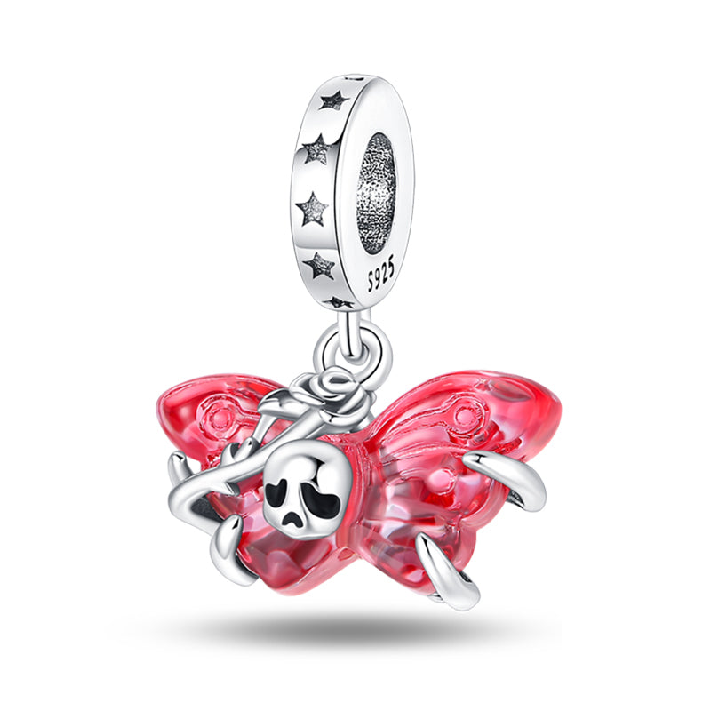 Skull Butterfly Charm