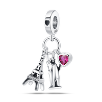 Thumbnail for Eiffel Tower, Statue of Liberty, and Heart Charm