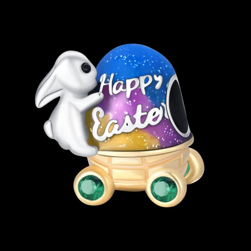 "Happy Easter" Bunny Charm