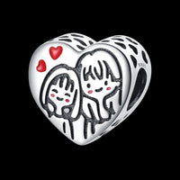 Thumbnail for Mother and Daughter Heart Charm