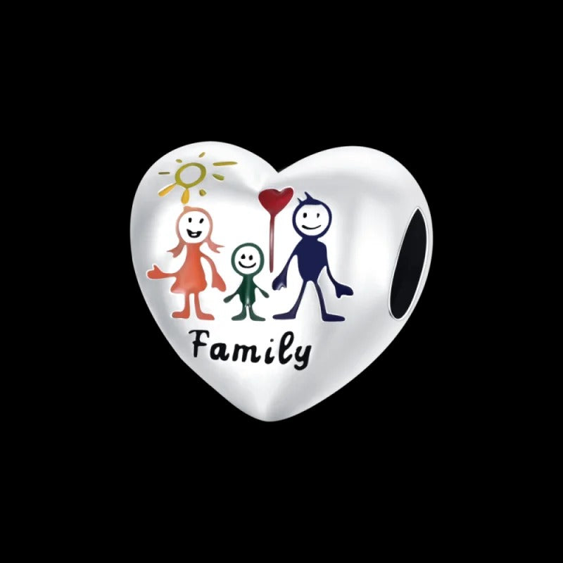 Family Heart Charm