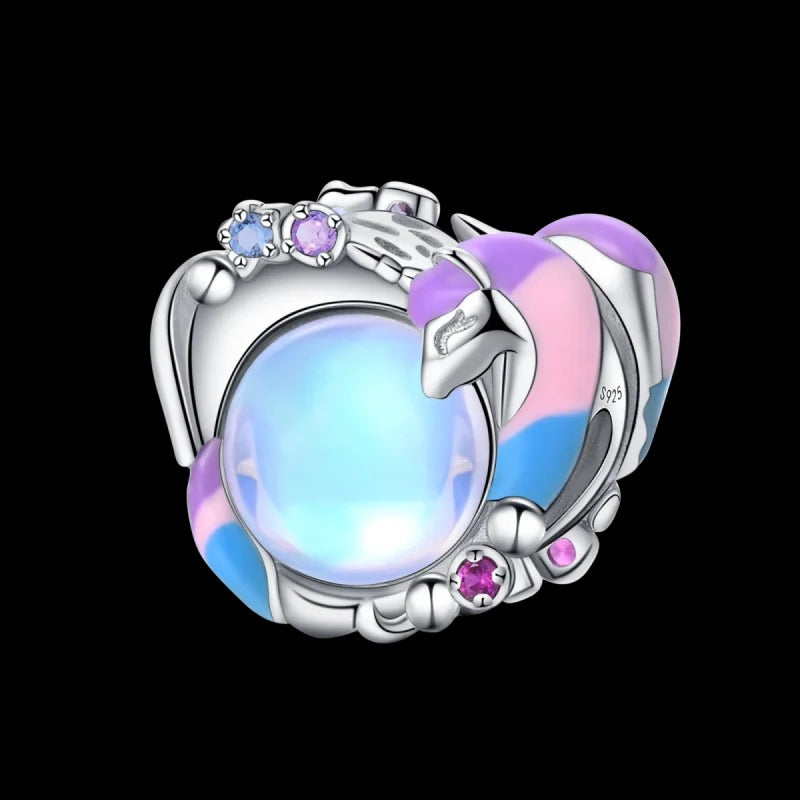 Opal Sphere and Unicorn Charm