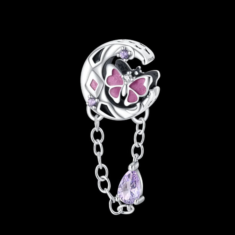 Purple Moon, Butterfly, and Droplet Charm