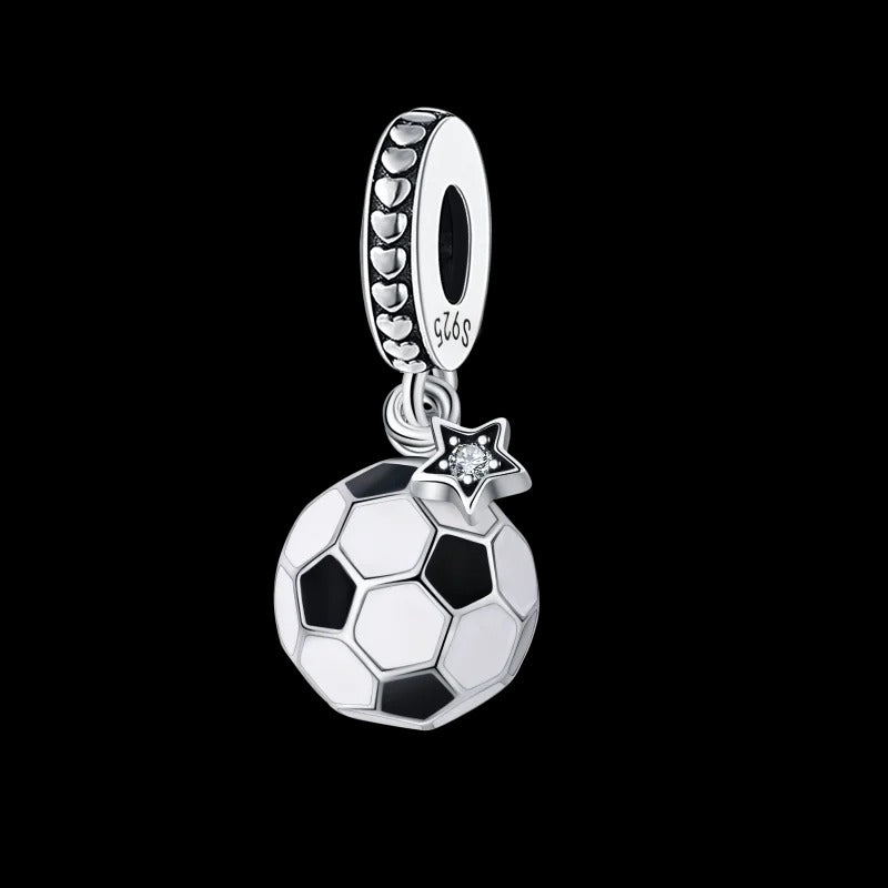 Soccer Ball and Star Charm